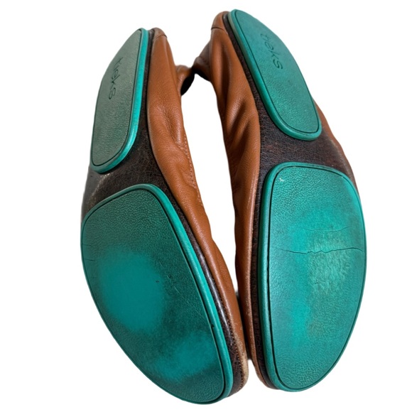 Tieks Chesnut Brown Leather Ballet Flats - Picture 3 of 6